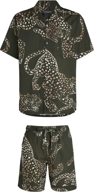Desmond & Dempsey Jag Print Pyjama Set