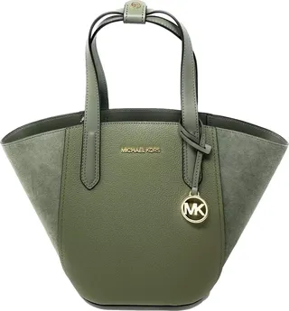 Michael Kors Women's ortia ebbled Leather Suede Tote Bag