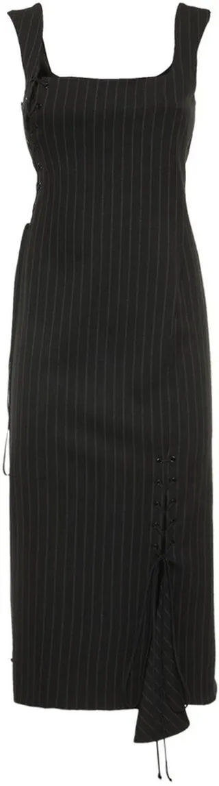 Uggioso asymmetric wool midi dress