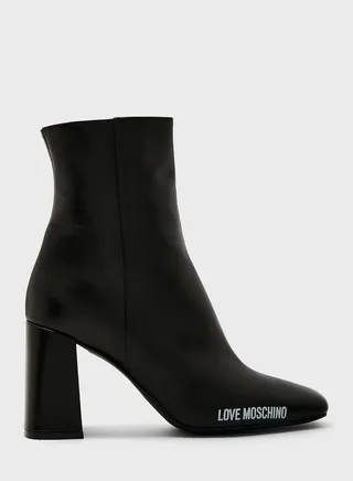 Rubber Logo Ankle Boots