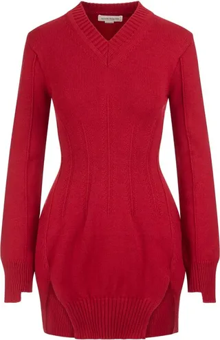 Alexander McQueen V-Neck Tunic Jumper