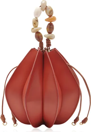 Women's Lotus Flower Pochette Leather Bag