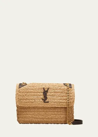 Niki YSL Monogram Medium Crocheted Shoulder Bag