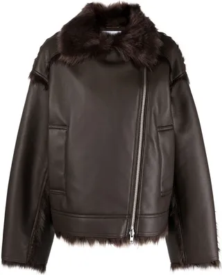Faux-Fur Trimmed Zipped Jacket