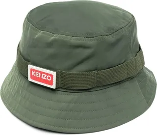 Jungle logo-patch bucket hat
