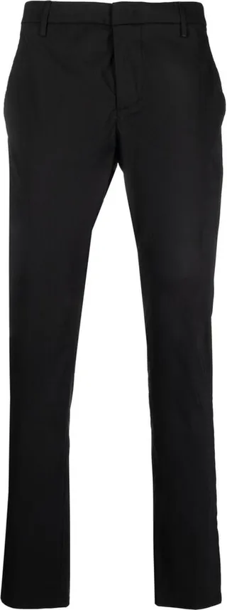 Mid-Rise Straight-Leg Trousers
