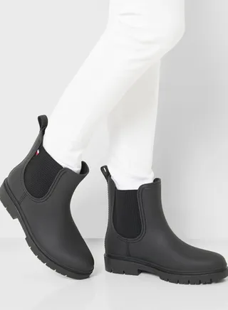 Elasticated Matt Ankle Boots