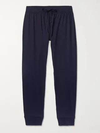 Tapered Pima Cotton-Jersey Pyjama Trousers