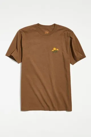 Altru Apparel Poppy Flower Embroidered Tee