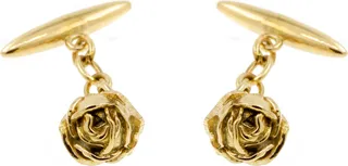 Lee Renee - Rose Cufflinks - Gold