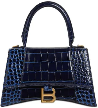 Small Hourglass embossed leather bag