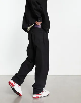Bershka baggy jeans in black