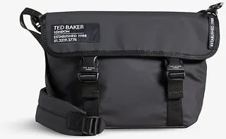 Black Running Rubberised Shell Cross-body bag