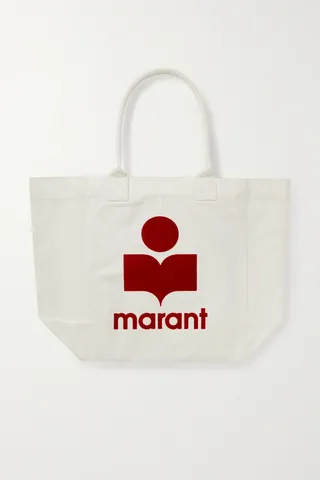Isabel Marant - Yenky Flocked Canvas Tote - Off-white