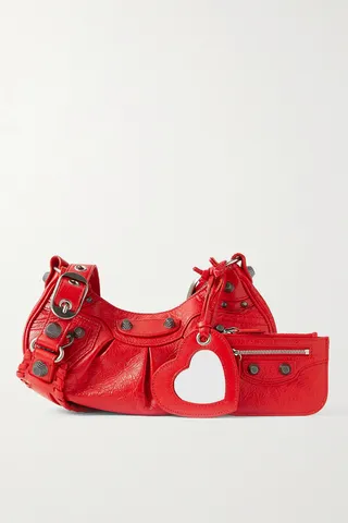 Balenciaga - Le Cagole Xs Studded Textured-leather Shoulder Bag - One size