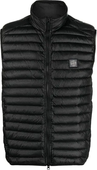 Black Compass Patch Padded Gilet