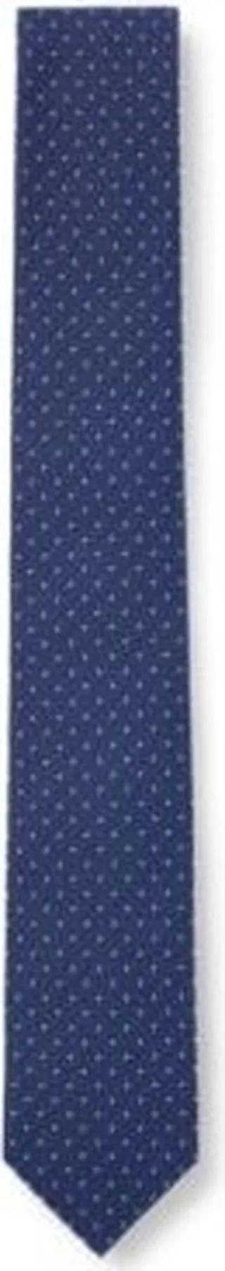 Hand-made tie in silk jacquard with dots