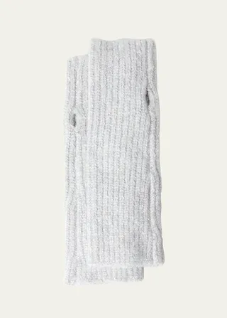 Amalia Sequin Ribbed Wool-Blend Gloves