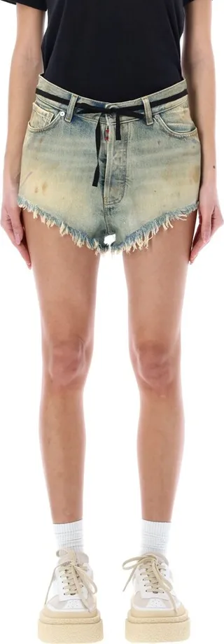 Dirty Wash Denim Shorts