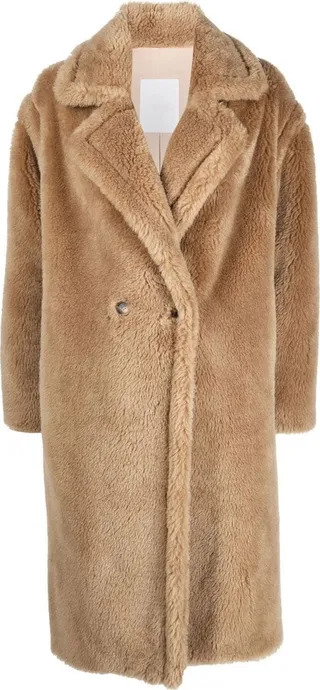 Long Woven Wool Coat