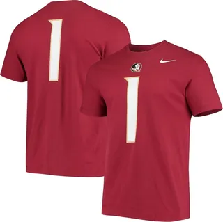 Men's Nike #1 Garnet Florida State Seminoles Jersey T-shirt