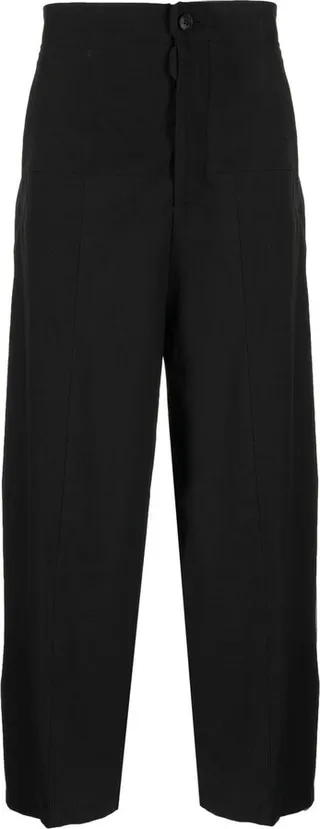 Cotton Wide-Leg Trousers