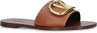 Valentino Garavani Leather Go Logo Sandals