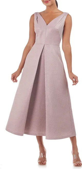 Claire Inverted Pleat Fit & Flare Midi Dress