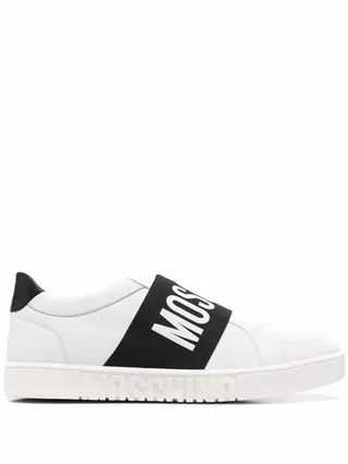 Logo-Print Slip-On Sneakers