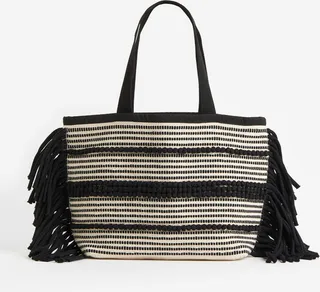 Jacquard-weave Shopper