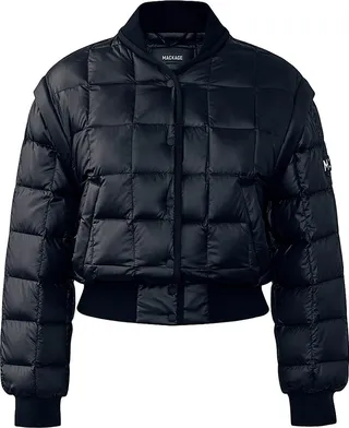 Ani Removable-Sleeve Bomber Jacket
