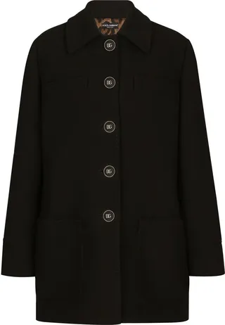Single-Breasted Button-Up Coat
