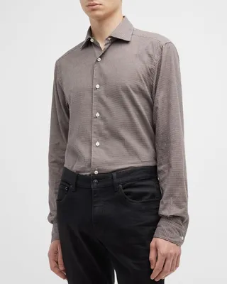 Men's Micro Check Sport Shirt