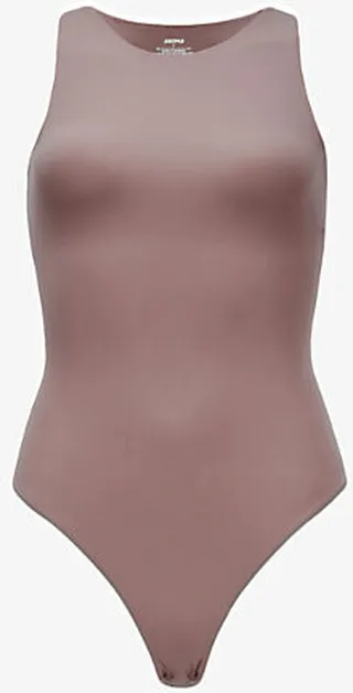 Womens Umber Fits Everybody High-neck Stretch-jersey Body Xxxl