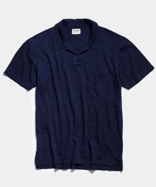 Indigo Slub Jersey Montauk Polo
