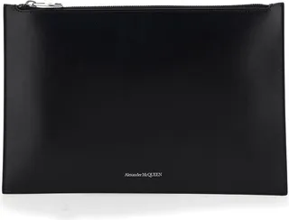 Alexander McQueen Logo Printed Clutch Bag