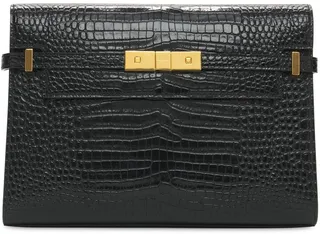 Manhattan embossed leather shoulder bag
