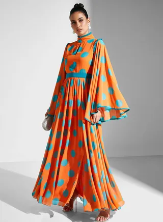 Flared Sleeve Dress