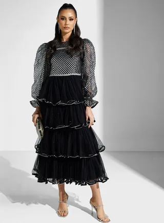 Ruffle Detail Dress
