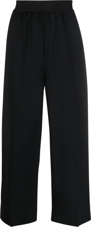 Wide-Leg Cropped Trousers