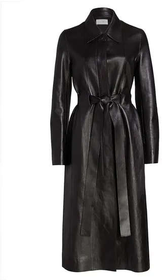 Travis Tailored Leather Maxi Coat