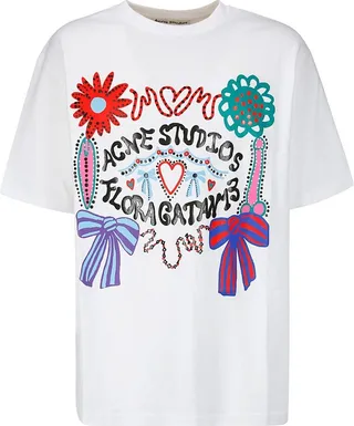 Acne Studios Graphic Printed Crewneck T-Shirt
