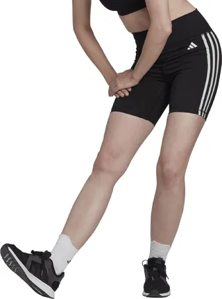 adidas Women's Training Essentials 3-Stripes High-Waisted Short Leggings
