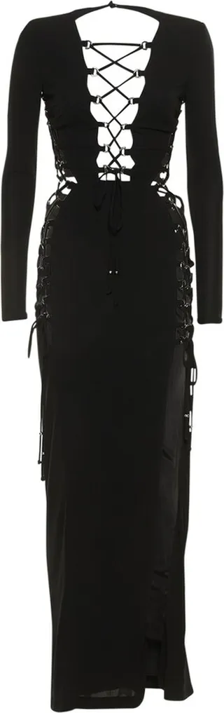 Electra stretch jersey crossed dress