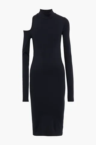 Cutout stretch-jersey dress