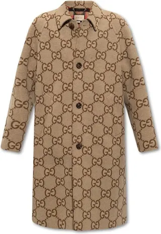 Gucci Monogram Pattern Single-Breasted Coat