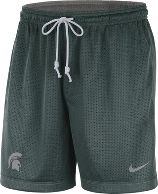 Nike Men's College Dri-FIT (Michigan State) Reversible Shorts in Green