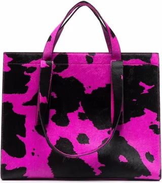 Spandalones cow-print shoulder bag