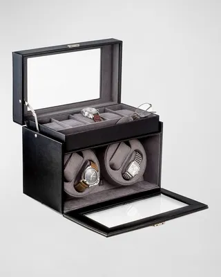 Men's Leather Watch Winder and Storage Case