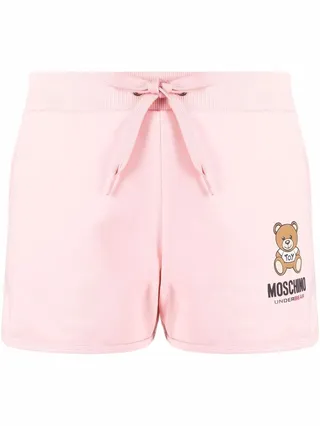 Teddy Bear-Print Track Shorts